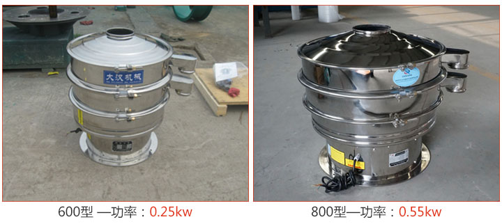 食品振動篩同種材質有不同大小的型號，而型號的不同就會影響價格。